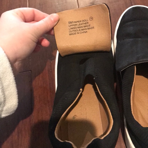 Aerosoles Black velvet-like slip on sneaker - Picture 3 of 8